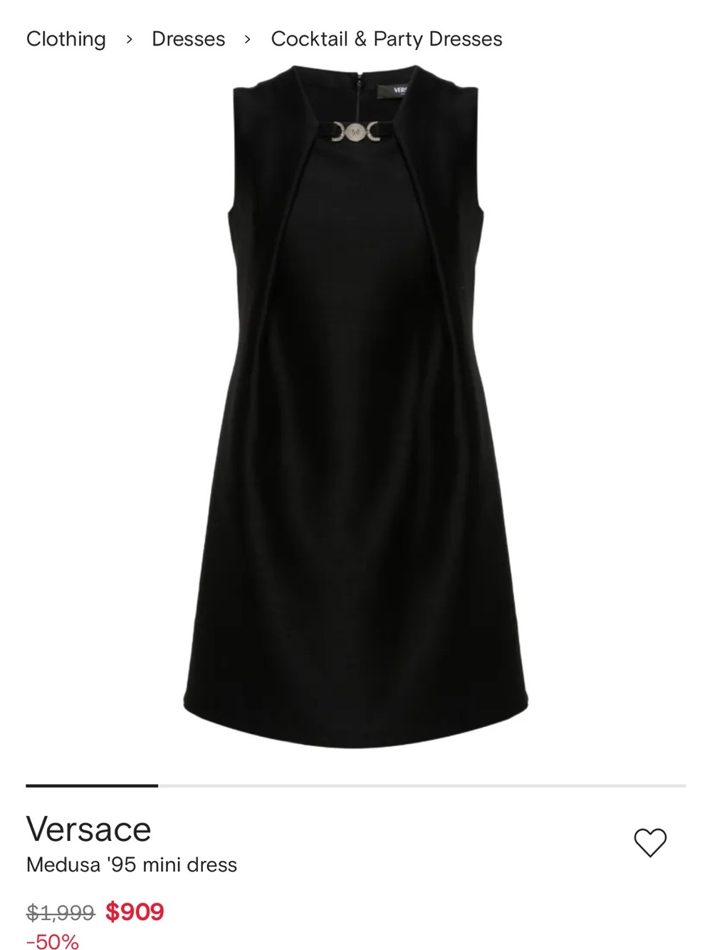 Versace ‘95 Medusa Black Sleeveless Mini Dress with Gold Accent Wool Silk Blend - Picture 3 of 12